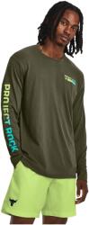 Under Armour Project Rock Férfi sportos cipzár nélküli pulcsi Under Armour PJT ROCK BRAHMA LS zöld 1379840-390 - S