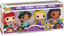 Funko Set 4 figurine Funko POP Disney Princess, Ariel, Jasmine, Rapunzel, Moana, Vinil, 10 cm, Multicolor