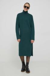 Pepe Jeans rochie din lana Dasya culoarea verde, midi, drept 9BYX-SUD0K1_77X