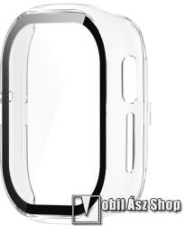 Huawei Honor Watch 4 (TMA-L19), Okosóra műanyag védőtok, 9H üvegfólia, Átlátszó
