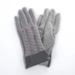  Női kesztyű kötött hatású több színben Világos szürke 8 1/2 (XL)