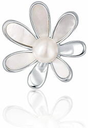  JwL Luxury Pearls Gyöngy bross 2 az 1 - ben fehér igazgyönggyel és kristállyal JL0660 - mall