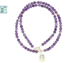  Colier din Ametist Cub Fatetat 2, 5x2, 5 mm - Accesorii de Argint 925 - Gold Filled - 1 Buc