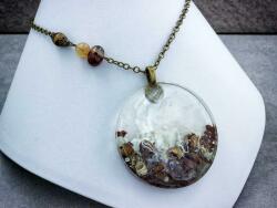 R. M. ékszer Kávéóceán műgyanta nyaklánc (19187BA)