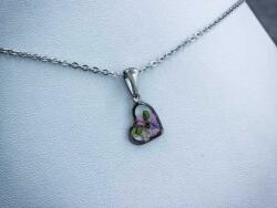 R. M. ékszer Rózsaszín nefelejcs műgyanta nyaklánc (19191BA)