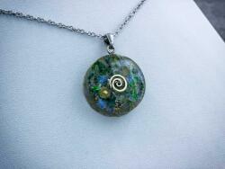 R. M. ékszer Hipnózis műgyanta orgonit acél nyaklánc (19196BA)