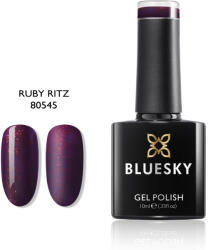 Bluesky 80545 Ruby Ritz csillogó sötét vörös szemcsés tartós géllakk