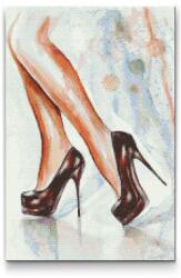  Gyémántszemes festmény - Csinos lábak Méret: 40x60cm, Keretezés: Fatáblával, Gyémántok: Kerek