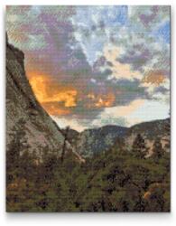 Gyémántszemes festmény - Yosemite Nemzeti Park Méret: 40x50cm, Keretezés: Műanyagtáblával, Gyémántok: Négyzet alakú