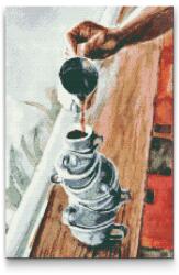  Gyémántszemes festmény - Kávérajongó Méret: 40x60cm, Keretezés: Keret nélkül (csak a vászon), Gyémántok: Kerek