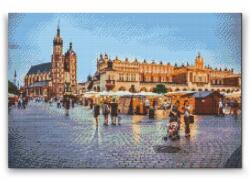 Gyémántszemes festmény - Krakkó, Lengyelország Méret: 40x60cm, Keretezés: Kartonlemezen, Gyémántok: Kerek