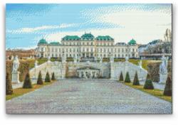 Gyémántszemes festmény - Belvedere kastély, Bécs Méret: 40x60cm, Keretezés: Műanyagtáblával, Gyémántok: Kerek