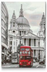  Gyémántszemes festmény - Londoni busz Méret: 40x60cm, Keretezés: Műanyagtáblával, Gyémántok: Kerek