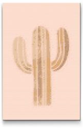  Gyémántszemes festmény - Boho kaktusz Méret: 20x30cm, Keretezés: Keret nélkül (csak a vászon), Gyémántok: Kerek