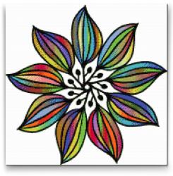  Gyémántszemes festmény - Mandala 8 Méret: 50x50cm, Keretezés: Kartonlemezen, Gyémántok: Négyzet alakú