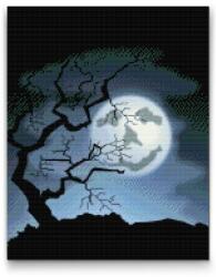 Gyémántszemes festmény - Kísérteties hold Méret: 30x40cm, Keretezés: Keret nélkül (csak a vászon), Gyémántok: Kerek