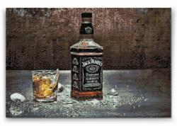 Gyémántszemes festmény - Jack Daniels Whisky Méret: 40x60cm, Keretezés: Műanyagtáblával, Gyémántok: Kerek