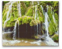 Gyémántszemes festmény - Bigar-vízesés, Románia Méret: 30x40cm, Keretezés: Keret nélkül (csak a vászon), Gyémántok: Kerek