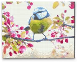 Gyémántszemes festmény - Madár Méret: 30x40cm, Keretezés: Keret nélkül (csak a vászon), Gyémántok: Kerek