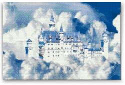  Gyémántszemes festmény - Neuschwansteini kastély 2 Méret: 40x60cm, Keretezés: Kartonlemezen, Gyémántok: Kerek