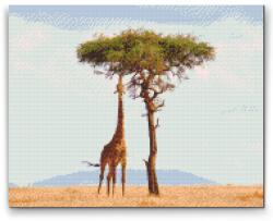 Gyémánt kirakó - Hamikázó zsiráf Méret: 30x40cm, Keretezés: Keret nélkül (csak a vászon), Gyémántok: Négyzet alakú
