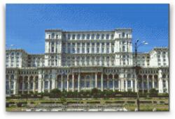 Gyémántszemes festmény - Parlament Palotája, Bukarest Méret: 40x60cm, Keretezés: Műanyagtáblával, Gyémántok: Négyzet alakú