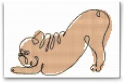 Gyémántszemes festmény - Jóga bulldog Méret: 20x30cm, Keretezés: Keret nélkül (csak a vászon), Gyémántok: Négyzet alakú