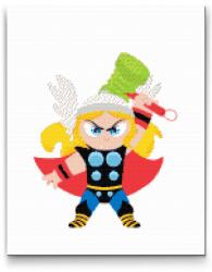  Gyémántszemes festmény - Avengers, Thor Méret: 30x40cm, Keretezés: Keret nélkül (csak a vászon), Gyémántok: Kerek