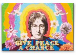 Gyémántszemes festmény - John Lennon Méret: 40x60cm, Keretezés: Fatáblával, Gyémántok: Négyzet alakú