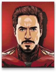  Gyémánt kirakó - Tony Stark, Vasember Méret: 40x50cm, Keretezés: Műanyagtáblával, Gyémántok: Kerek