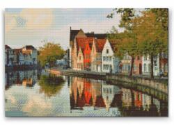  Gyémántszemes festmény - Brügge, Belgium Méret: 40x60cm, Keretezés: Kartonlemezen, Gyémántok: Négyzet alakú