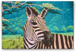 Gyémántszemes festmény - Vad zebra Méret: 40x60cm, Keretezés: Keret nélkül (csak a vászon), Gyémántok: Kerek