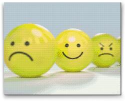  Gyémántszemes festmény - Emoticon Méret: 30x40cm, Keretezés: Műanyagtáblával, Gyémántok: Négyzet alakú