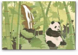 Gyémánt kirakó - Panda az esőerdőben Méret: 40x60cm, Keretezés: Keret nélkül (csak a vászon), Gyémántok: Négyzet alakú