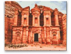 Gyémántszemes kirakó - Petra, Jordánia Méret: 30x40cm, Keretezés: Keret nélkül (csak a vászon), Gyémántok: Kerek