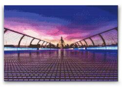 Gyémántszemes festmény - London alkonyatkor Méret: 40x60cm, Keretezés: Műanyagtáblával, Gyémántok: Kerek