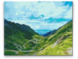 Gyémántszemes festmény - Transzfogarasi út Romániában 3 Méret: 30x40cm, Keretezés: Keret nélkül (csak a vászon), Gyémántok: Négyzet alakú