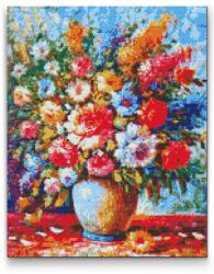  Gyémántszemes festmény - Nyári csokor Méret: 40x50cm, Keretezés: Keret nélkül (csak a vászon), Gyémántok: Kerek