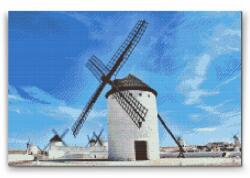 Gyémántszemes festmény - Szélmalmok Méret: 40x60cm, Keretezés: Kartonlemezen, Gyémántok: Kerek