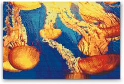 Gyémántszemes festmény - Medúzák az óceánban Méret: 40x60cm, Keretezés: Műanyagtáblával, Gyémántok: Kerek
