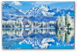  Gyémántszemes festmény - Csorbató Méret: 40x60cm, Keretezés: Keret nélkül (csak a vászon), Gyémántok: Négyzet alakú