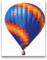 Gyémántszemes festmény - Hőlégballon Méret: 40x50cm, Keretezés: Fatáblával, Gyémántok: Négyzet alakú