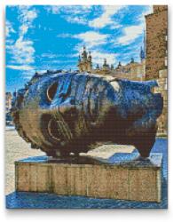  Gyémántszemes festmény - Eros Bendato bronz fejszobra, Krakkó Méret: 40x50cm, Keretezés: Keret nélkül (csak a vászon), Gyémántok: Kerek