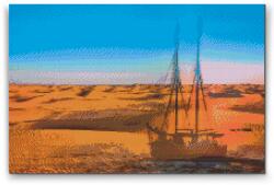 Gyémántszemes festmény - Szellemhajó Méret: 40x60cm, Keretezés: Keret nélkül (csak a vászon), Gyémántok: Kerek
