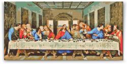 Gyémántszemes festmény - Leonardo da Vinci: Az utolsó vacsora Méret: 40x80cm, Keretezés: Keret nélkül (csak a vászon), Gyémántok: Négyzet alakú