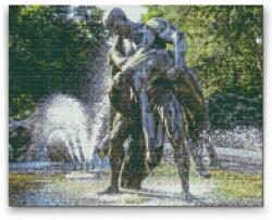  Gyémántszemes festmény - Bydgoszczi szökőkút, Lengyelország Méret: 30x40cm, Keretezés: Kartonlemezen, Gyémántok: Négyzet alakú