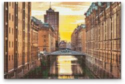 Gyémántszemes festmény - Hamburg, Németország Méret: 40x60cm, Keretezés: Műanyagtáblával, Gyémántok: Négyzet alakú