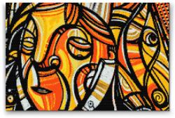 Gyémántszemes festmény - Graffiti, női arc Méret: 30x40cm, Keretezés: Műanyagtáblával, Gyémántok: Kerek