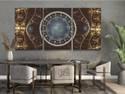  Gyémántszemes festmény - Kaleidoszkóp (3 db-os készlet) Méret: 30x40cm (3db), Keretezés: Keret nélkül (csak a vászon), Gyémántok: Kerek