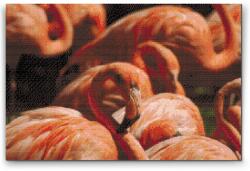  Gyémántszemes festmény - Flamingók 2 Méret: 40x60cm, Keretezés: Keret nélkül (csak a vászon), Gyémántok: Négyzet alakú